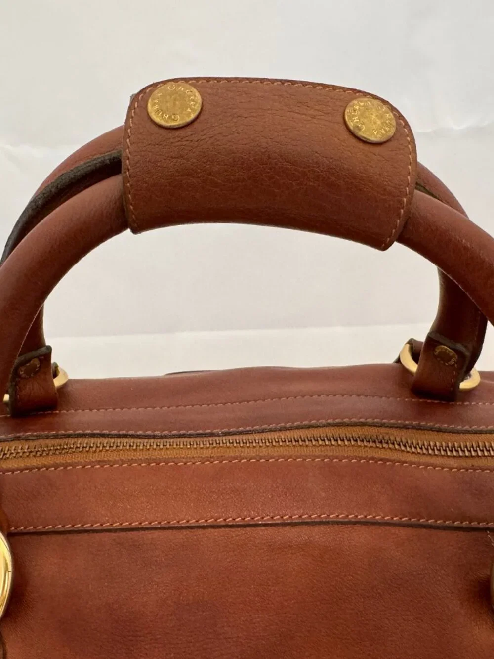 Ghurka Cavalier No. 96 Vintage Chestnut Leather Duffel Bag